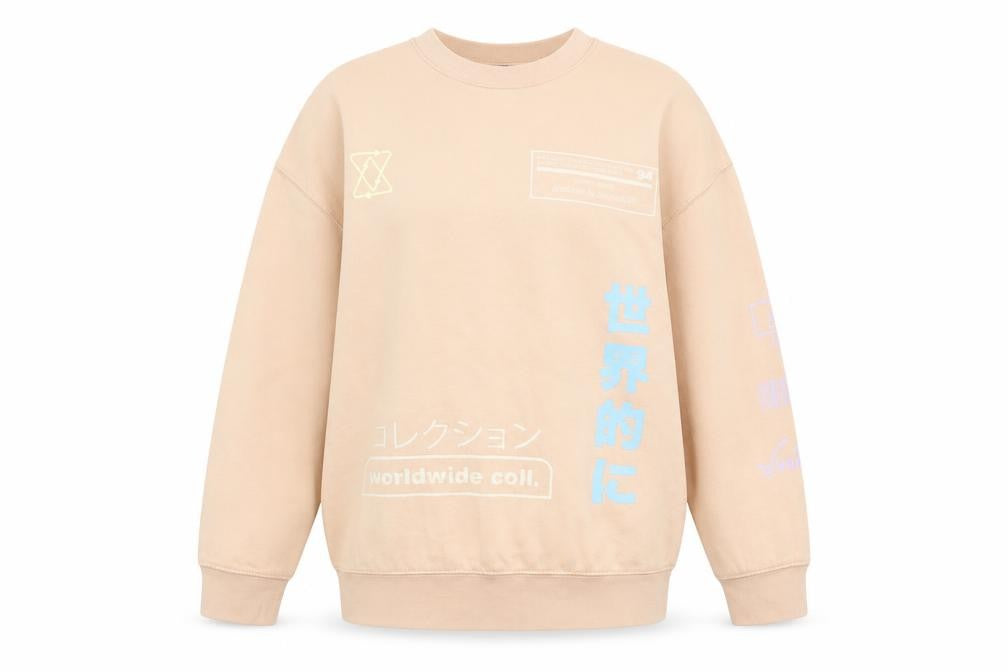 Boohoo Womens Pink Cotton Pullover Sweatshirt Size XS Snap