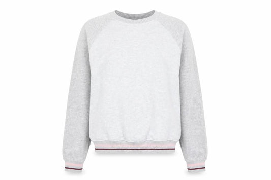 New Look Womens Grey Cotton Pullover Sweatshirt Size 6 Pullover