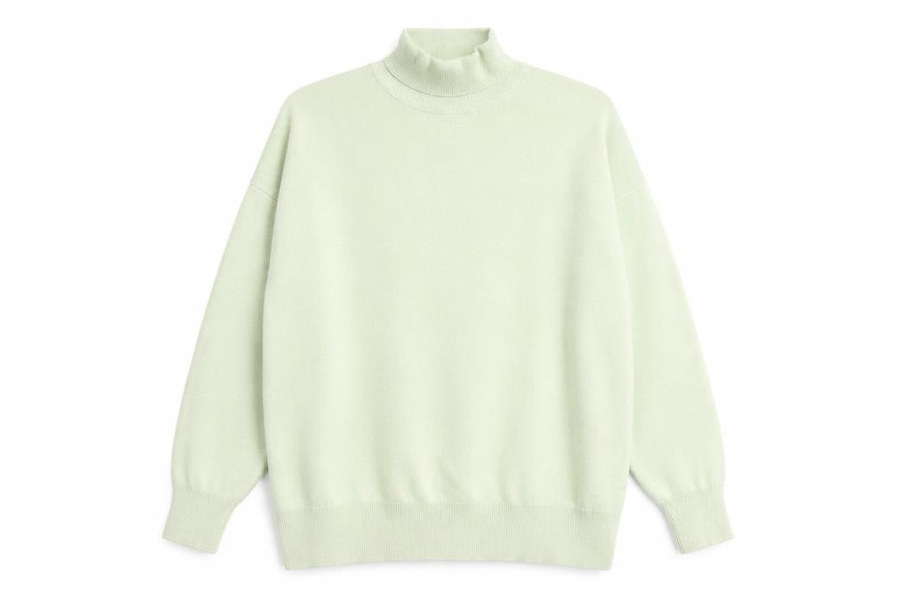 Stradivarius Womens Green High Neck Acrylic Pullover Jumper Size S