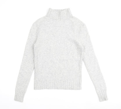 Point Sur Womens Grey Round Neck Acrylic Pullover Jumper Size S