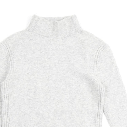 Point Sur Womens Grey Round Neck Acrylic Pullover Jumper Size S
