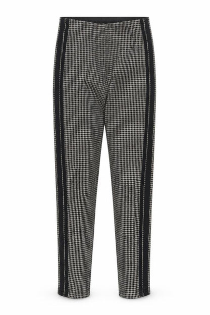Stradivarius Womens Brown Check Polyester Trousers Size 8 L28 in Regular