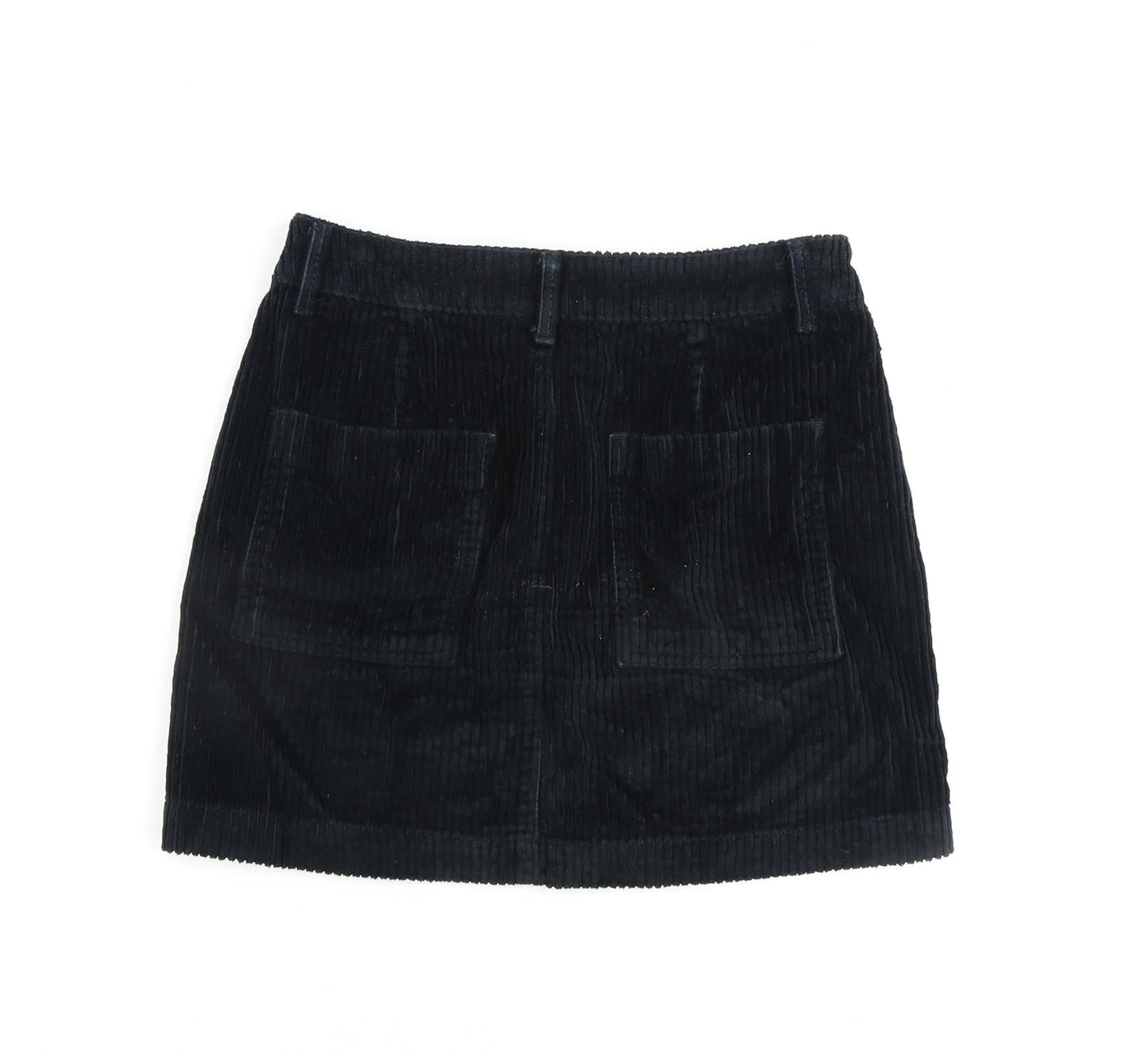 BDG Womens Blue Cotton A-Line Skirt Size S Zip