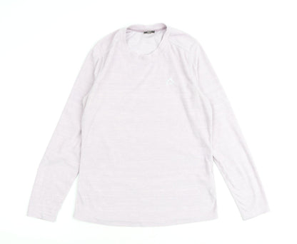 K.WAY Womens Pink V-Neck Polyester Pullover Jumper Size S