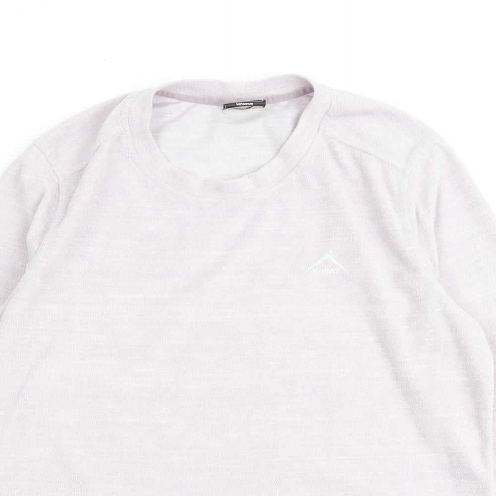 K.WAY Womens Pink V-Neck Polyester Pullover Jumper Size S