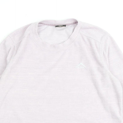 K.WAY Womens Pink V-Neck Polyester Pullover Jumper Size S