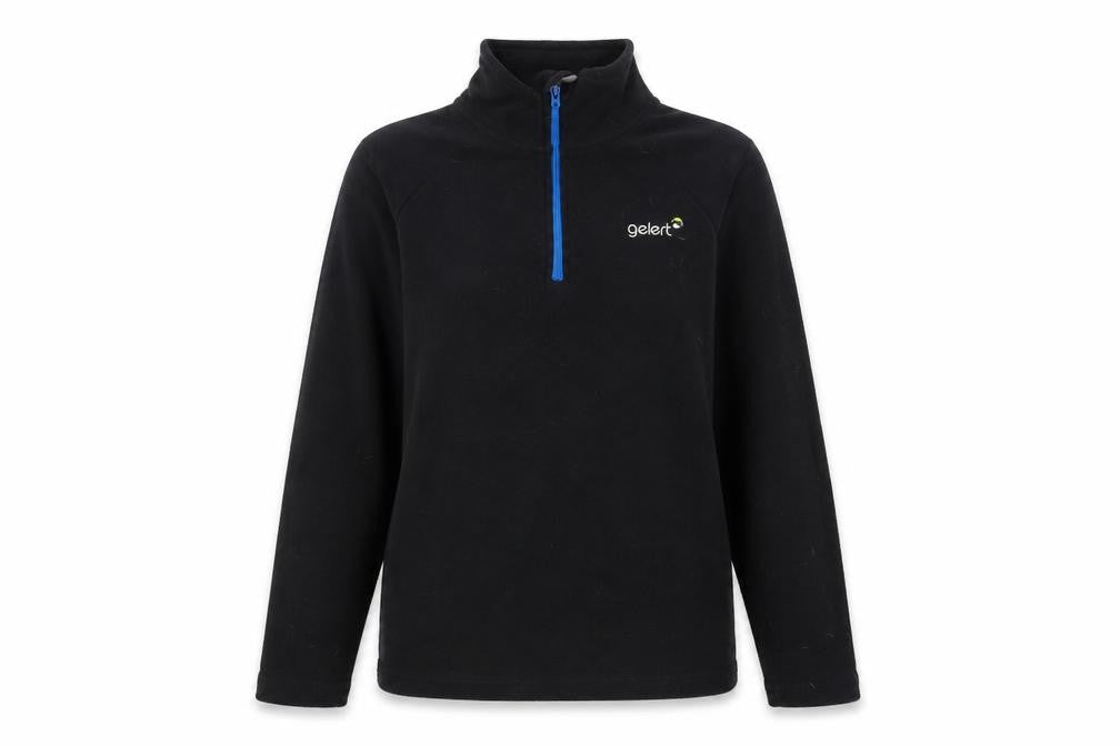 Glert Womens Black Polyester Pullover Sweatshirt Size XS Zip