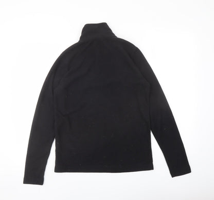 Glert Womens Black Polyester Pullover Sweatshirt Size XS Zip