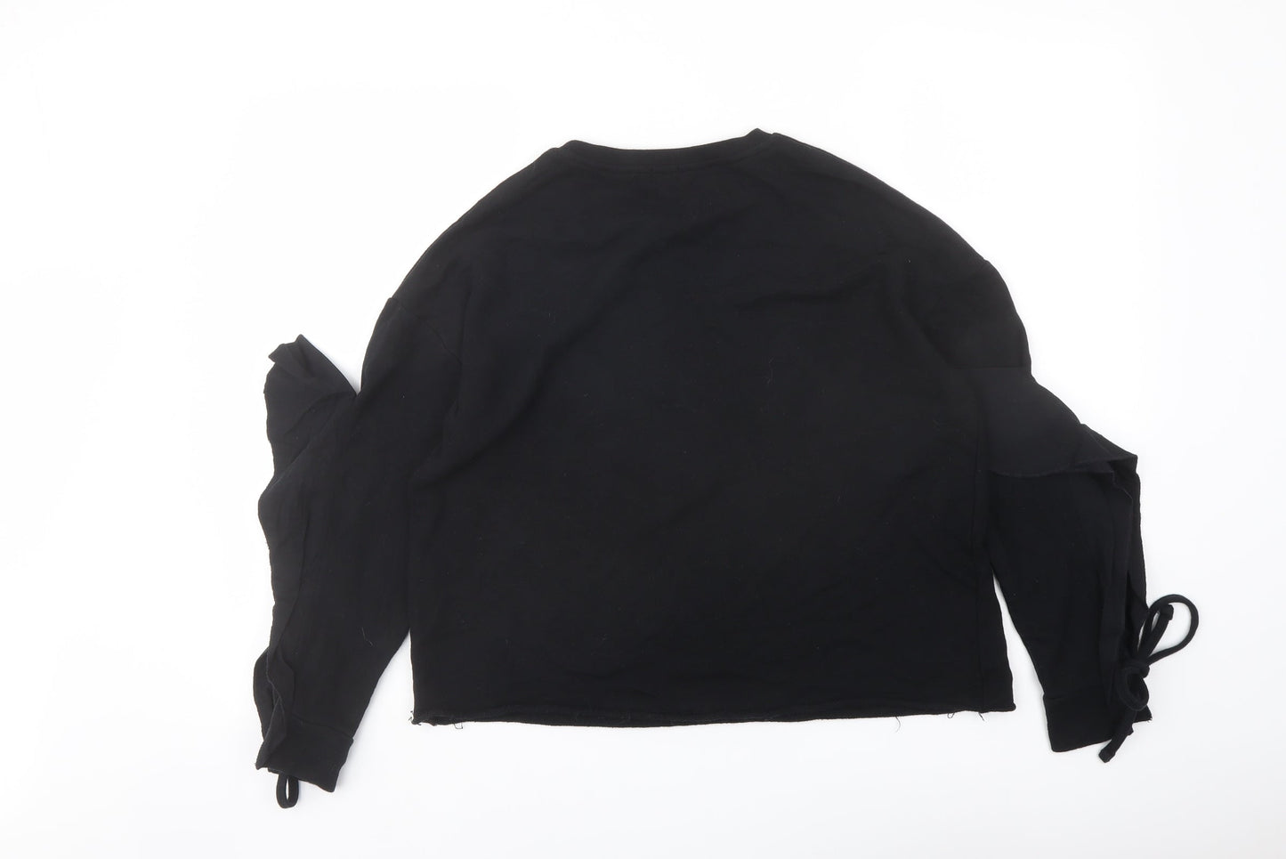 River Island Womens Black Cotton Pullover Sweatshirt Size M Pullover