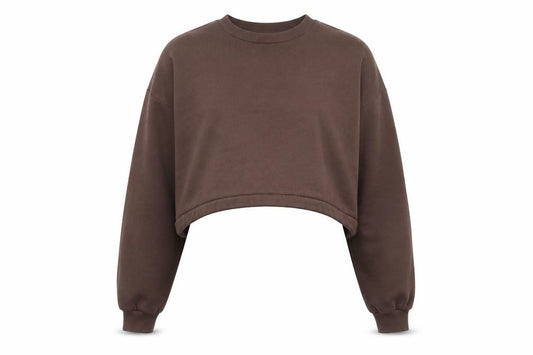 Zara Womens Brown Cotton Pullover Sweatshirt Size L Pullover