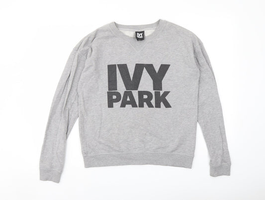 IVY PARK Womens Grey Cotton Pullover Sweatshirt Size S Pullover