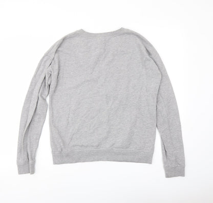 Back view of IVY PARK women’s grey cotton pullover sweatshirt, size S, pullover