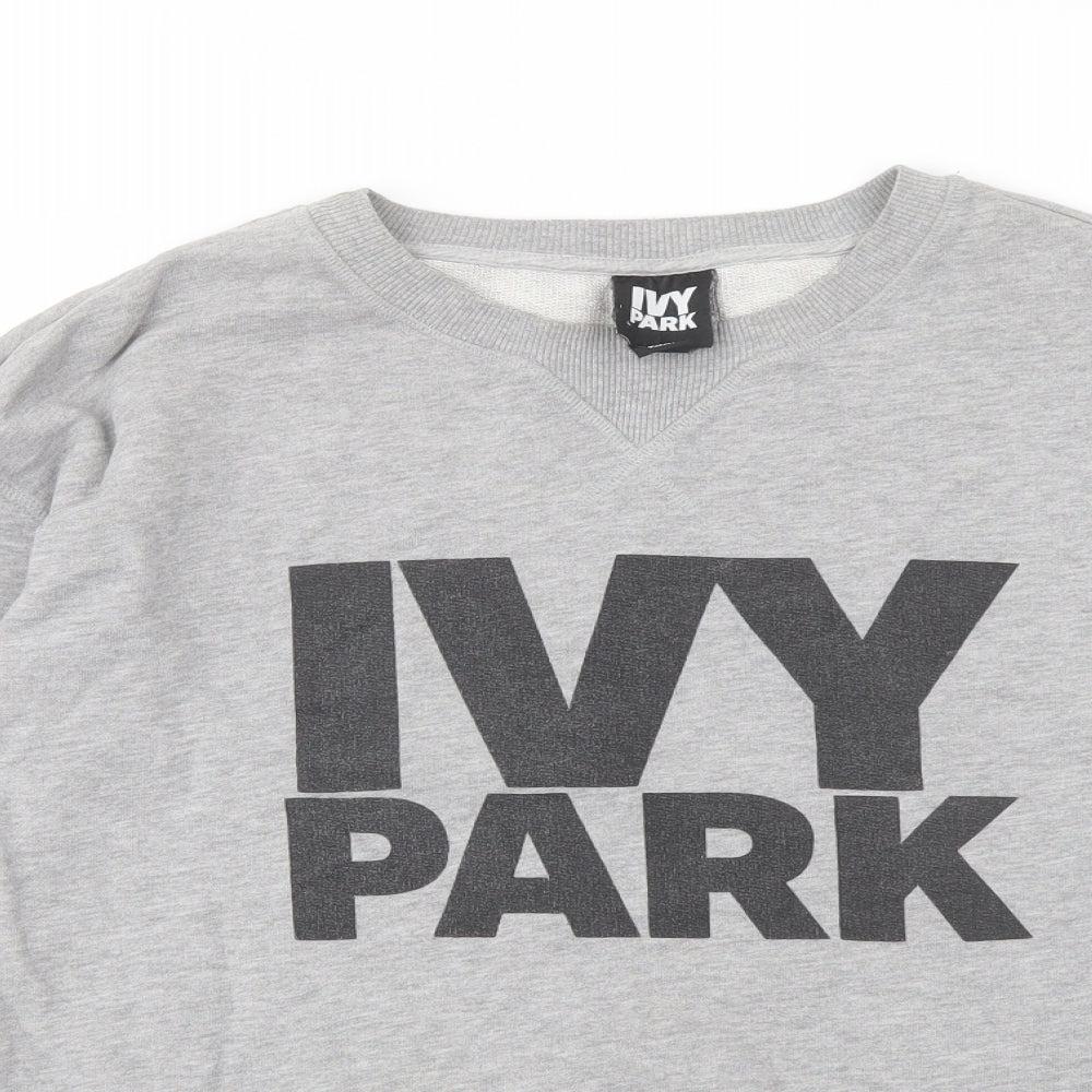 IVY PARK Womens Grey Cotton Pullover Sweatshirt Size S Pullover