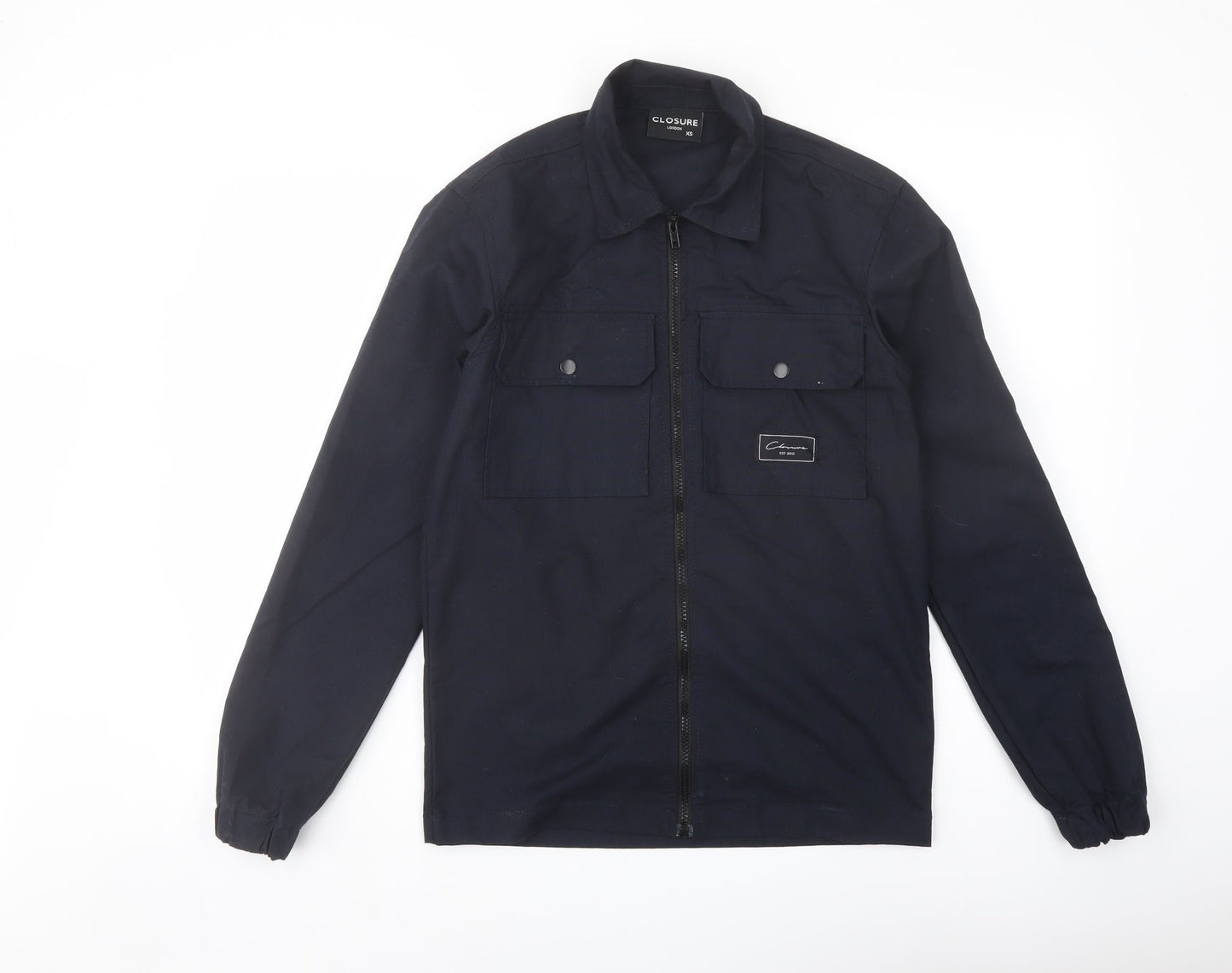 Closure Mens Blue Jacket Size XS Zip