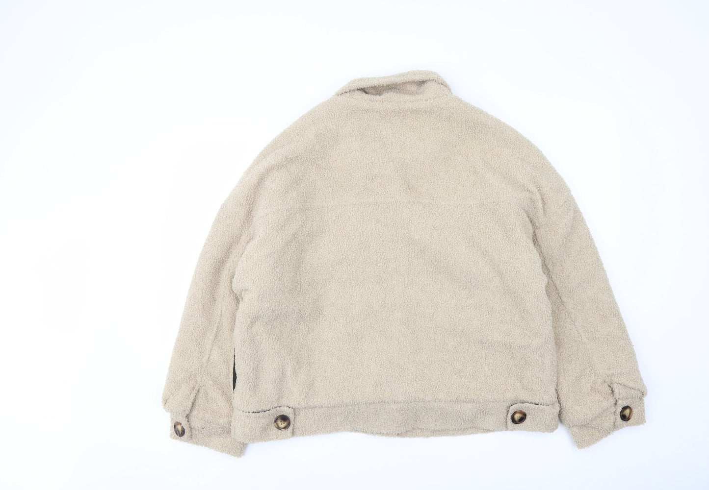 Daphnea Womens Beige Jacket Size L Button