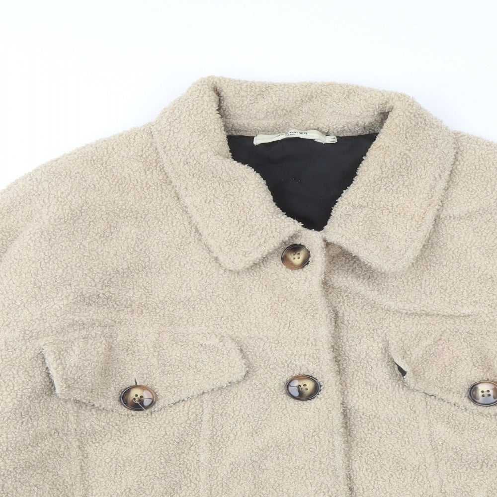 Daphnea Womens Beige Jacket Size L Button