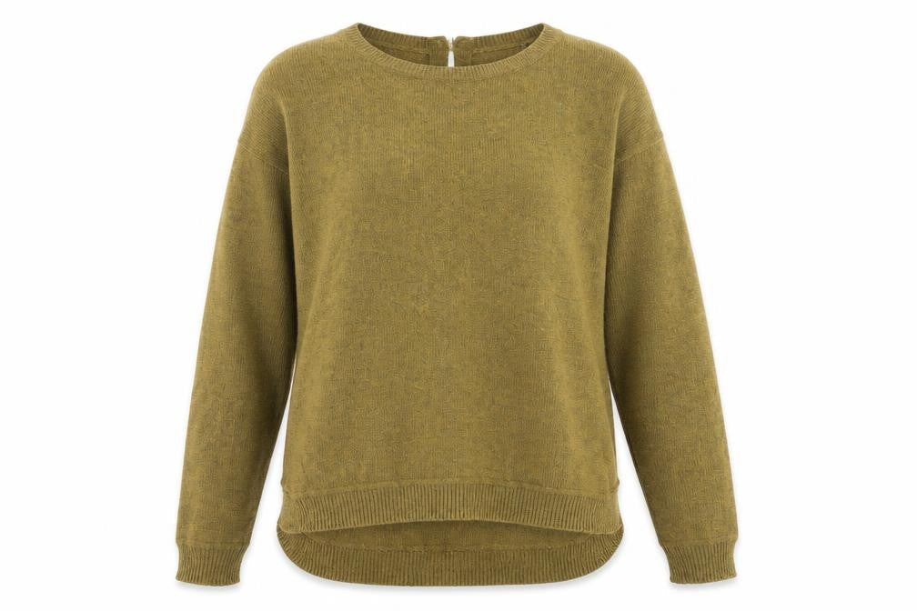 H&M Womens Brown Round Neck Acrylic Pullover Jumper Size XS