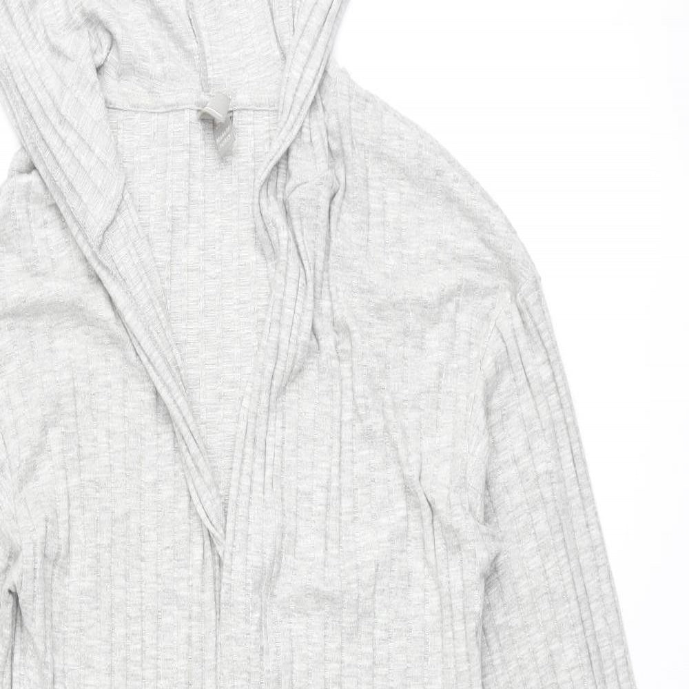 ASOS Womens Grey V-Neck Viscose Cardigan Jumper Size 4 - Hooded