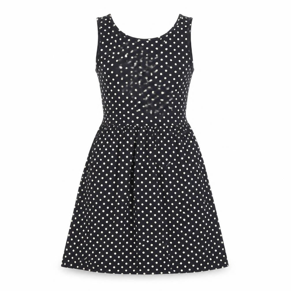 Only Womens Black Polka Dot Polyester A-Line Size S Round Neck Pullover
