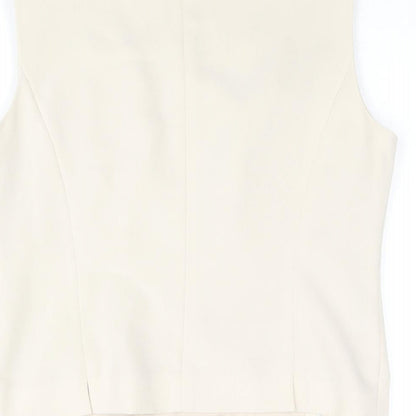 Country Casuals Womens Beige Polyester Basic Blouse Size 12 Round Neck