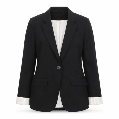 H&M Womens Black Polyester Jacket Blazer Size 6