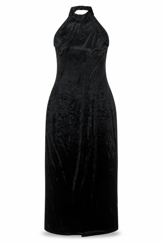 Wallis Womens Black Polyester Maxi Size 14 Halter Pullover