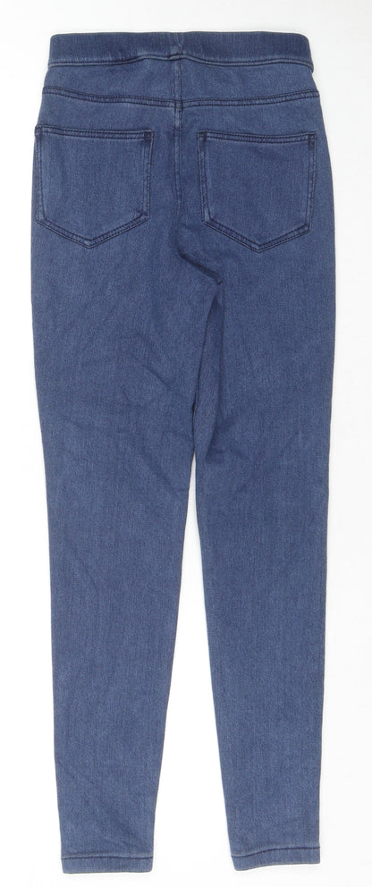 Marks & Spencer Womens Blue Cotton Jegging Jeans Size 6 L26 in Regular