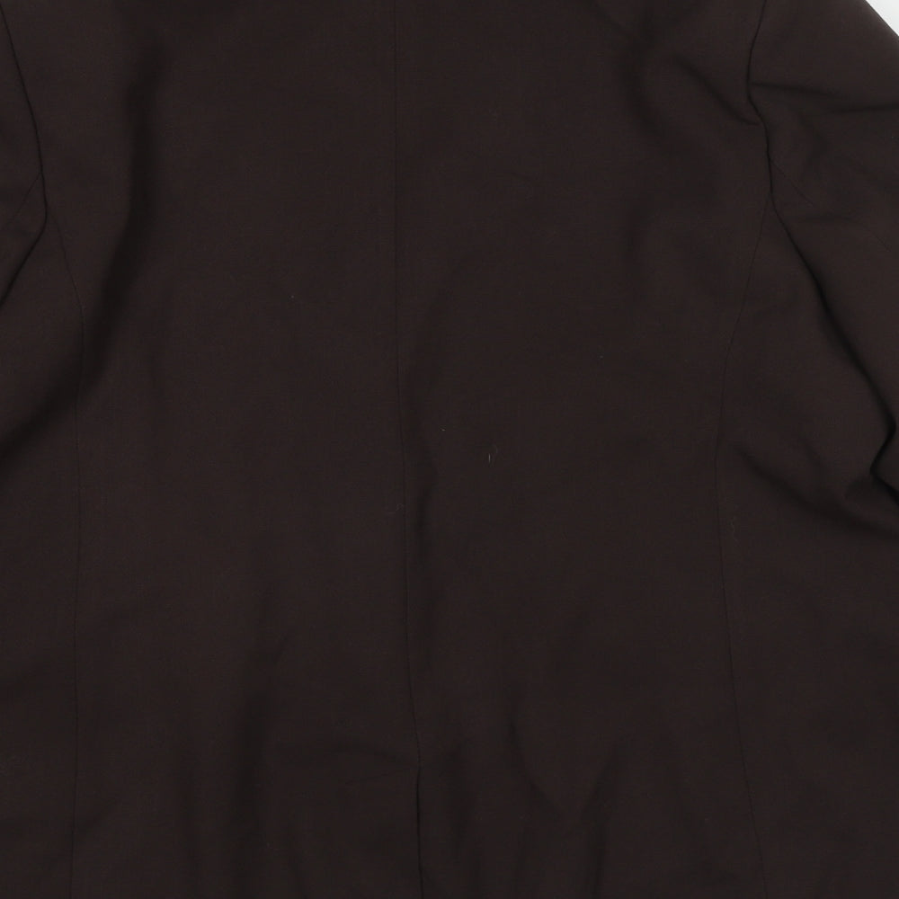 Marks and Spencer Womens Brown Polyester Jacket Suit Jacket Size 20