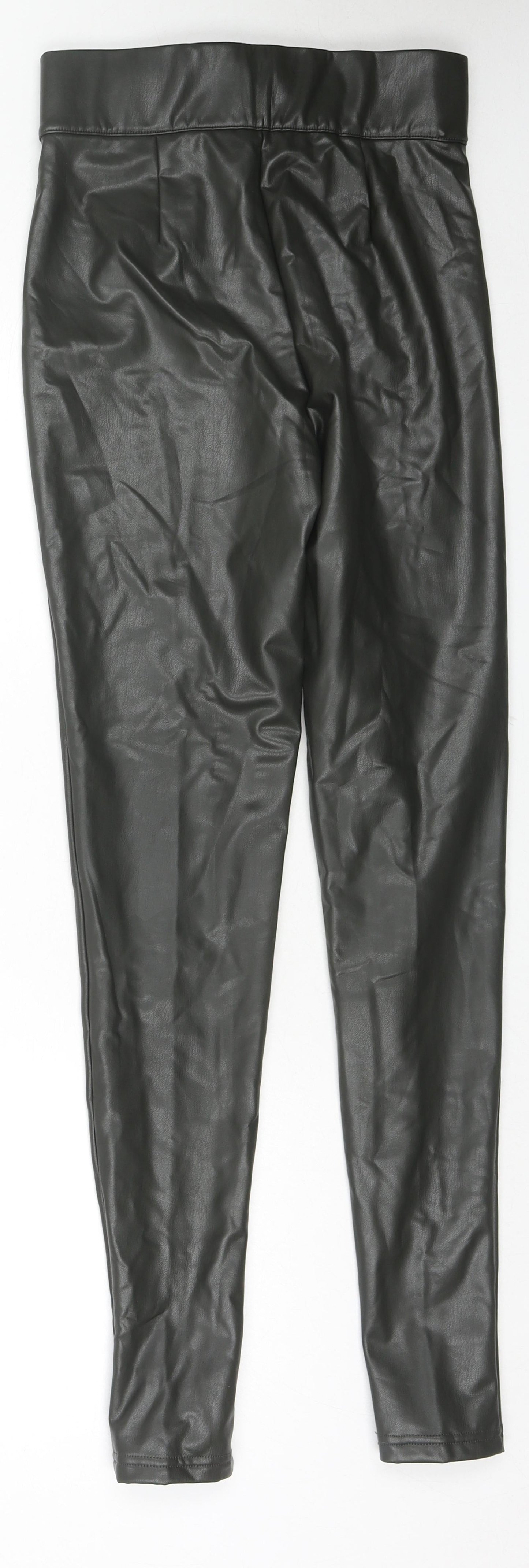 Marks and Spencer Womens Black Polyester Pedal Pusher Trousers Size 8 L29 in Regular