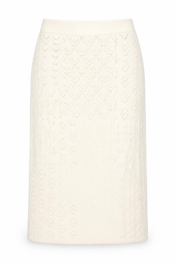 Marks & Spencer Womens Ivory Acrylic A-Line Skirt Size S