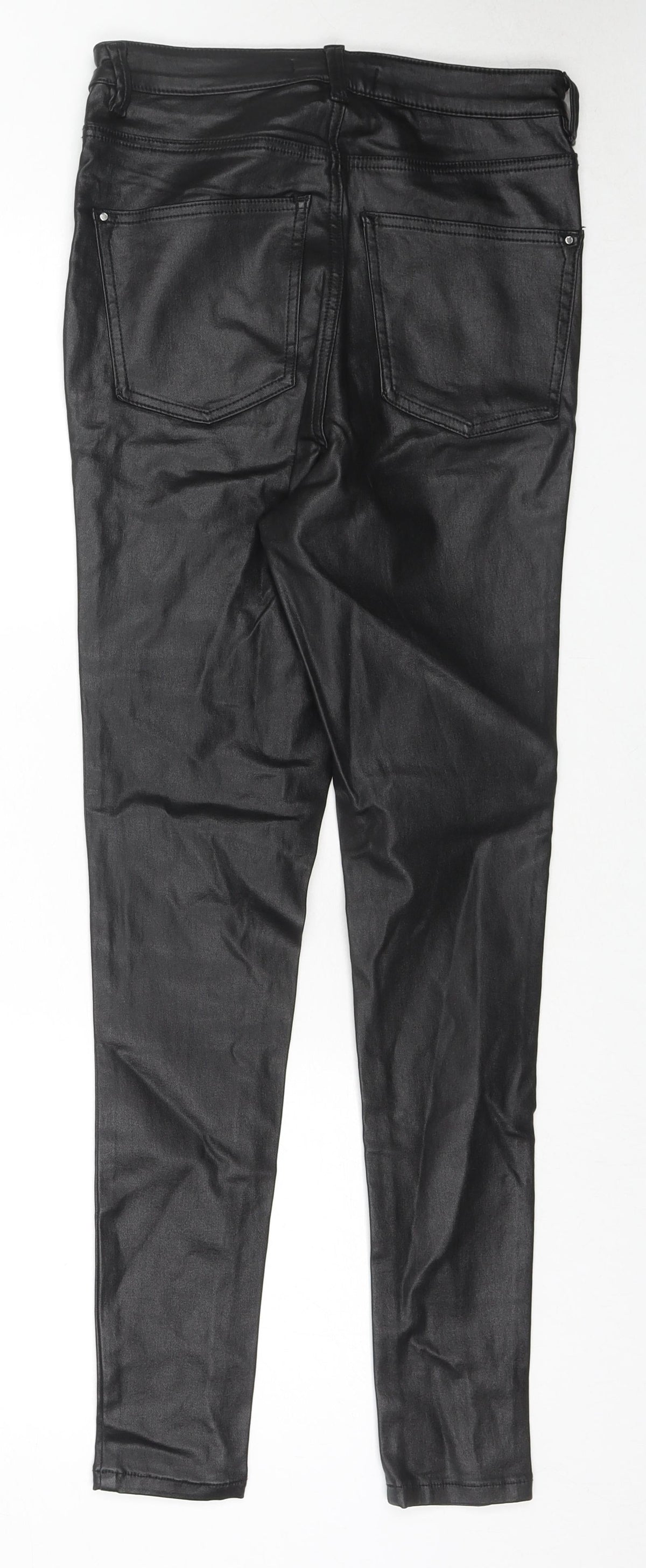 Very Womens Black Viscose Jegging Trousers Size 12 L27 in Regular Zip
