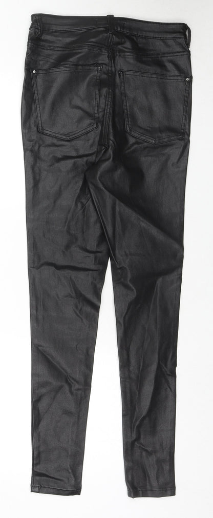 Very Womens Black Viscose Jegging Trousers Size 12 L27 in Regular Zip