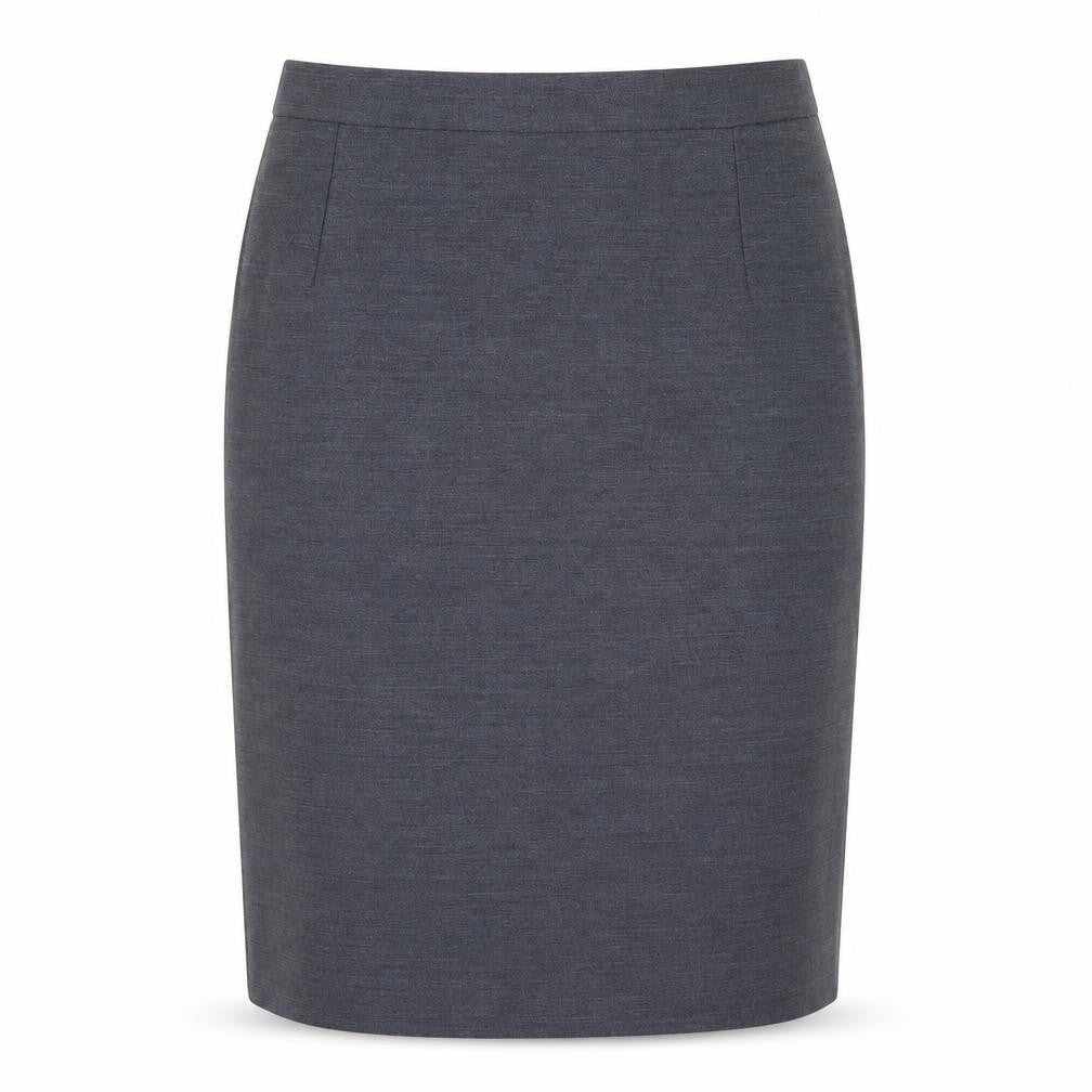 LUCIA Womens Grey Polyester Straight & Pencil Skirt Size 12 Zip