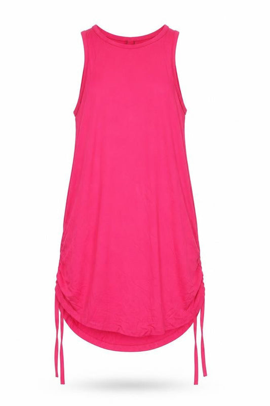 Divided by H&M Womens Pink Polyester Tank Dress Size XS Round Neck Pullover - Tie Detail
