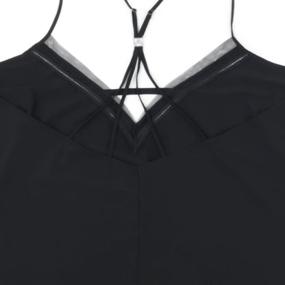 Brand and care label for Autograph women’s black polyester camisole tank, size UK 22, v-neck