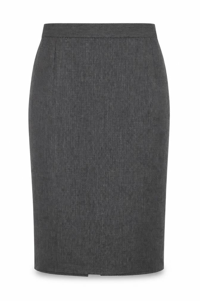 Marks & Spencer Womens Black Polyester Straight & Pencil Skirt Size 10 Zip - Slit