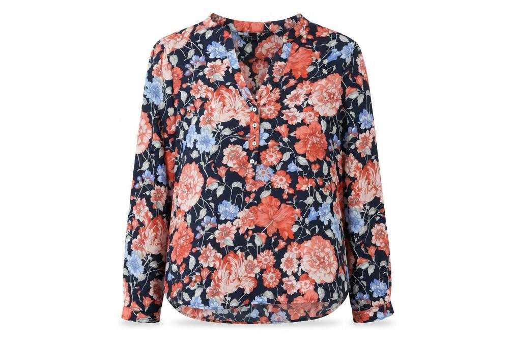 Zara Womens Multicoloured Floral Polyester Basic Blouse Size S V-Neck