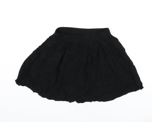 FOREVER 21 Womens Black Polyester Skater Skirt Size S
