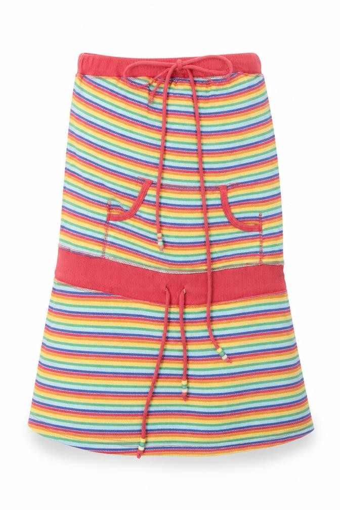 Just Jeans Womens Multicoloured Striped Cotton A-Line Size XS Off the Shoulder Drawstring - Beads, Pockets