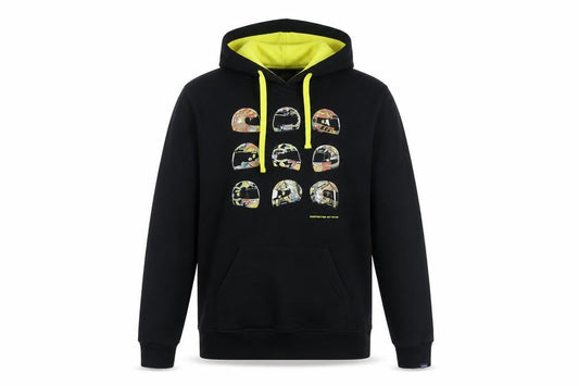 VR46 Boys Black Cotton Pullover Hoodie Size L Pullover - Racing Helmets