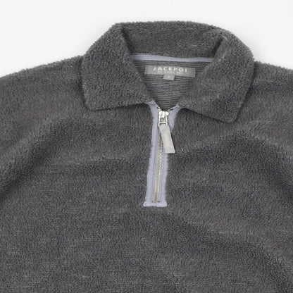 Jackpot Womens Grey Polyester Pullover Sweatshirt Size 4 Pullover