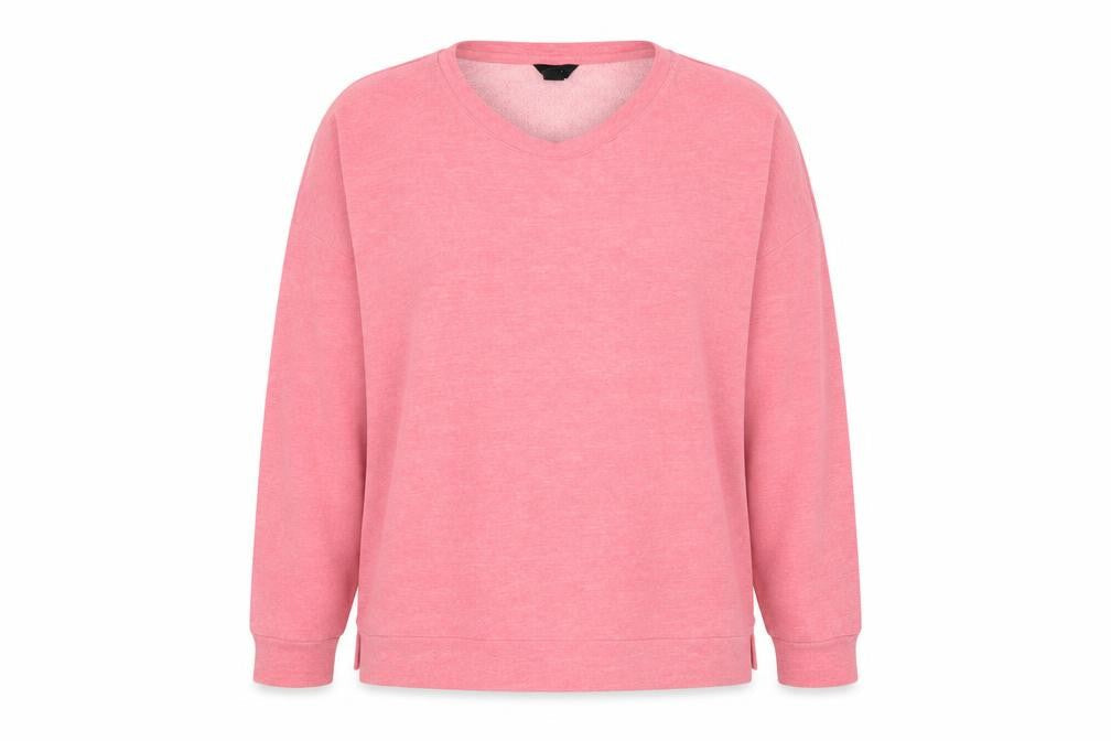 M&Co Womens Pink Cotton Pullover Sweatshirt Size 14 Pullover
