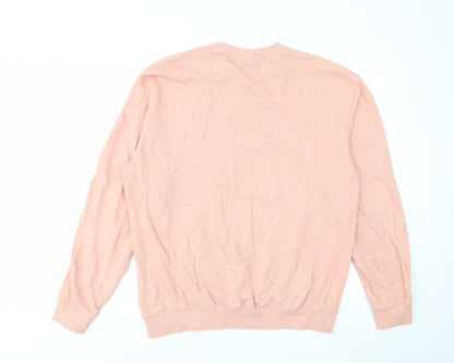 H&M Womens Pink Cotton Pullover Sweatshirt Size M Pullover