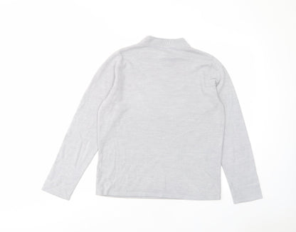 Classics Womens Grey Round Neck Acrylic Pullover Jumper Size 12