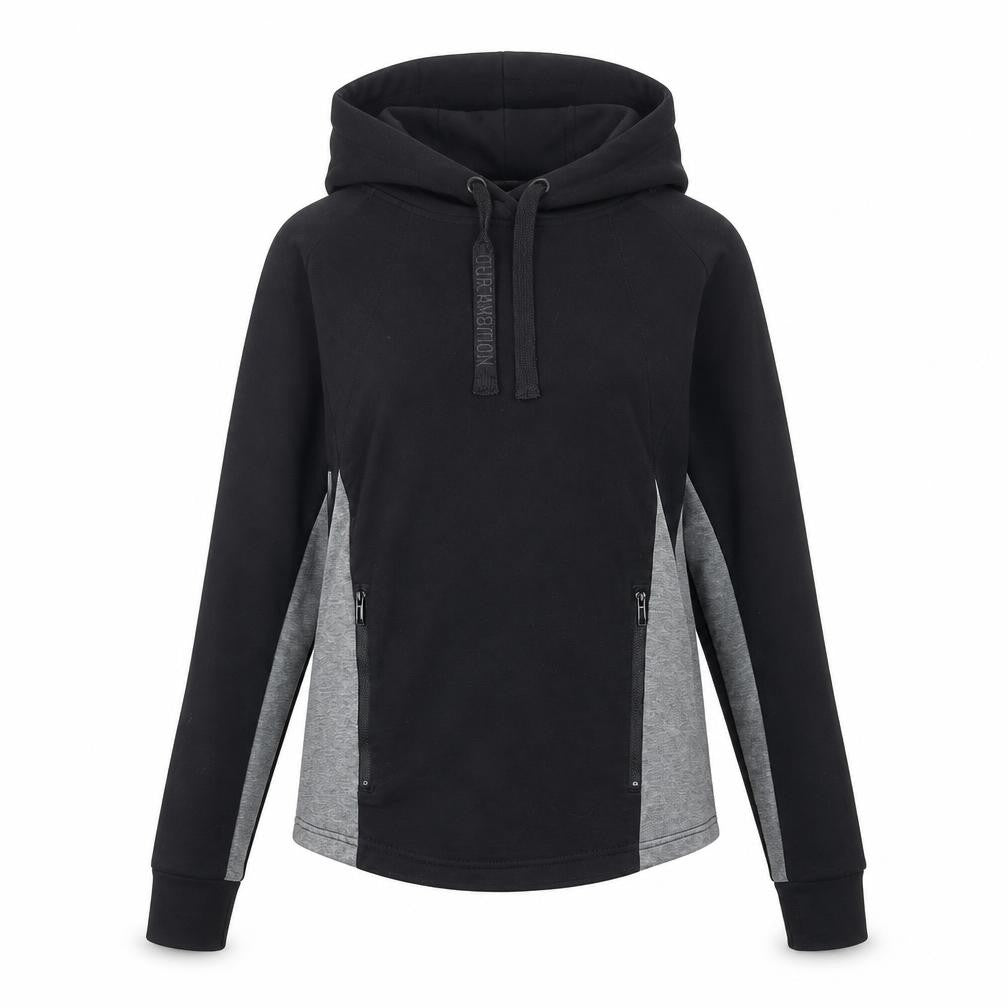 Myprotein Womens Black Cotton Pullover Hoodie Size S Pullover - Zip Pockets