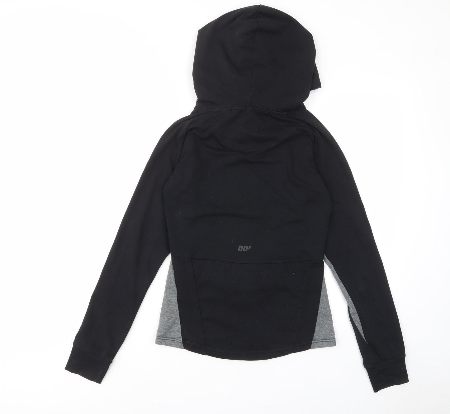 Myprotein Womens Black Cotton Pullover Hoodie Size S Pullover - Zip Pockets