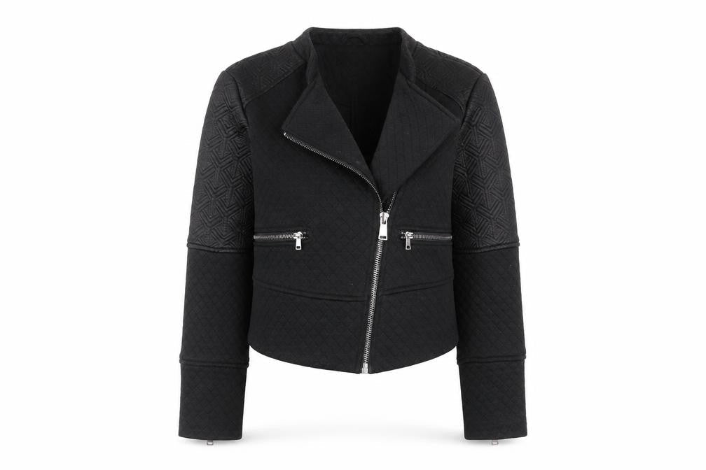 Amisu Womens Black Jacket Size 10 Zip - Zip Pockets