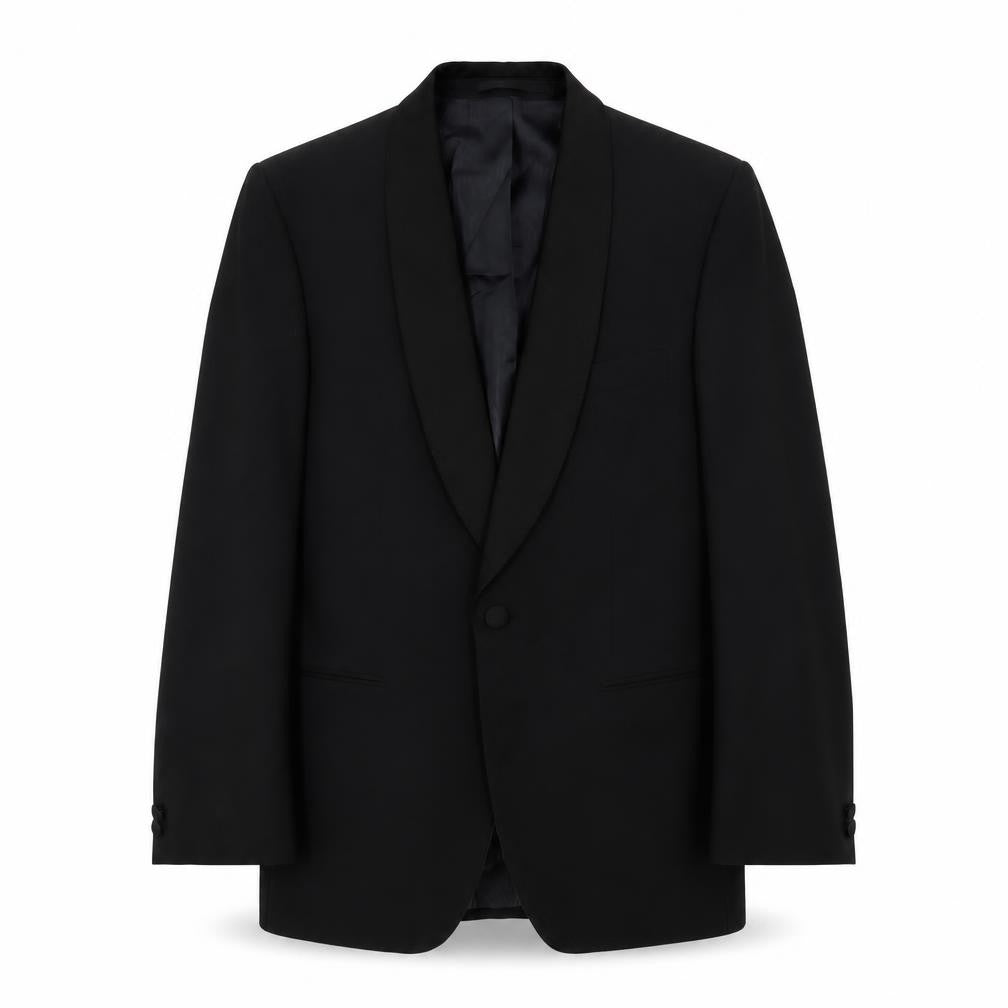Hornes Mens Black Polyester Tuxedo Suit Jacket Size 38 Regular