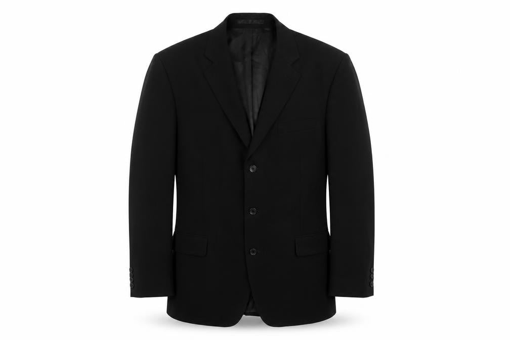 k j Mens Black Polyester Jacket Suit Jacket Size 42 Regular