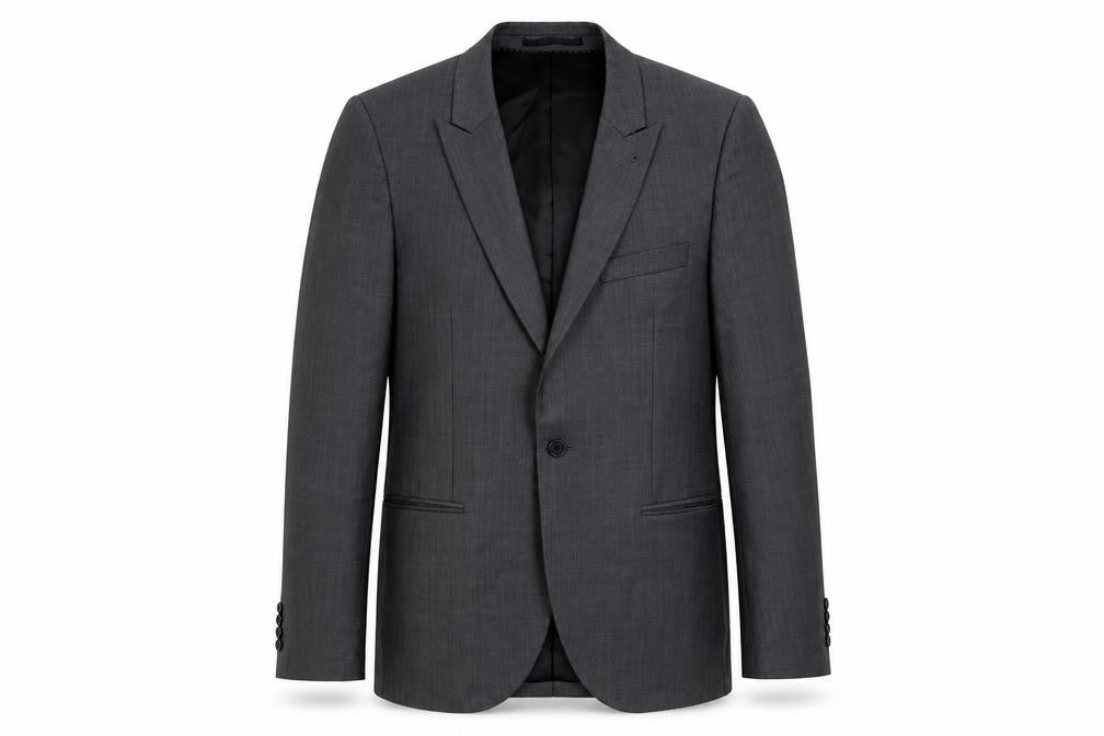 Topman Mens Grey Wool Jacket Suit Jacket Size 38 Regular